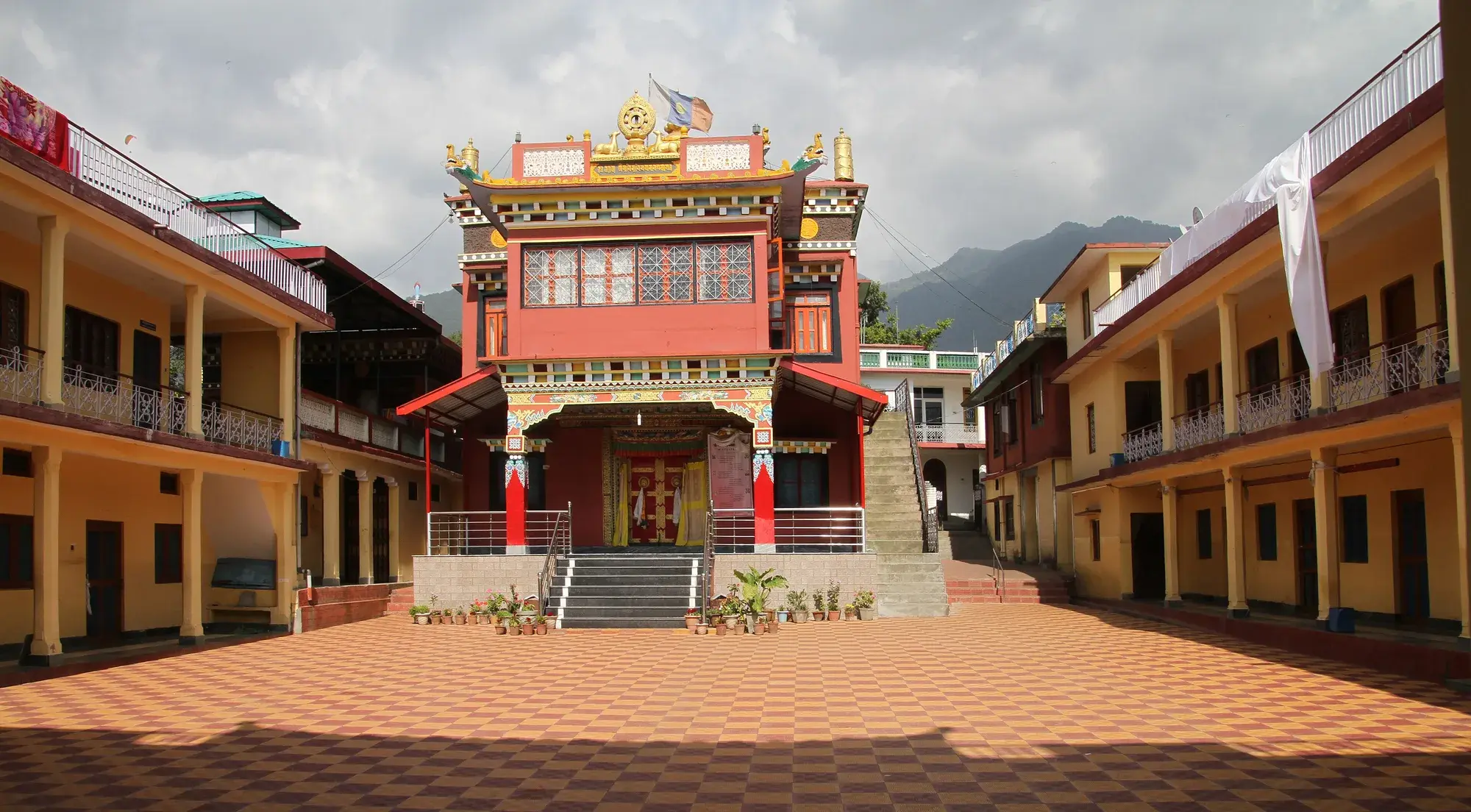 A monastery courtyard in the Colony
