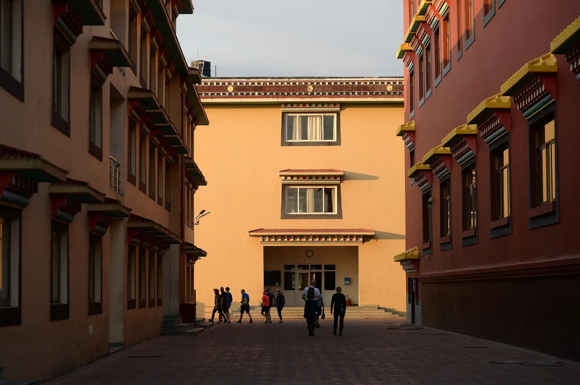 The institute courtyard where the final sit happens