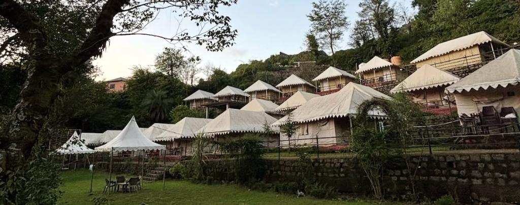 camp beside stream, the place of stay