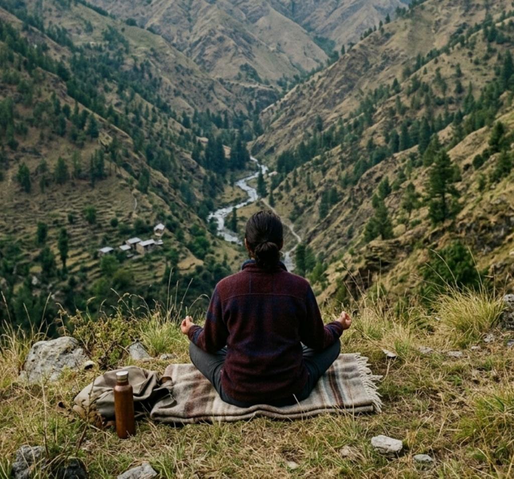 Morning meditation looking down the valley