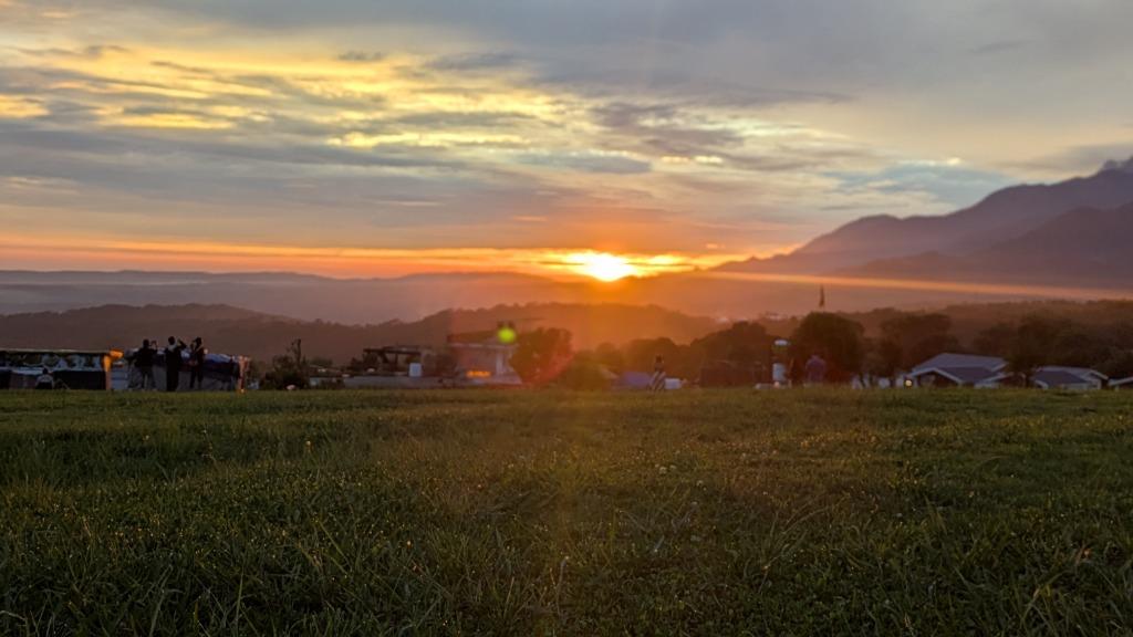 Sunset over the Kangra valley from Bir