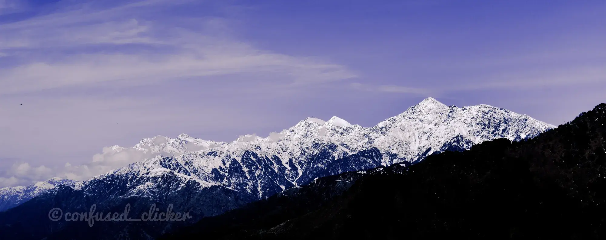 The Dhauladhar catching the last of the light