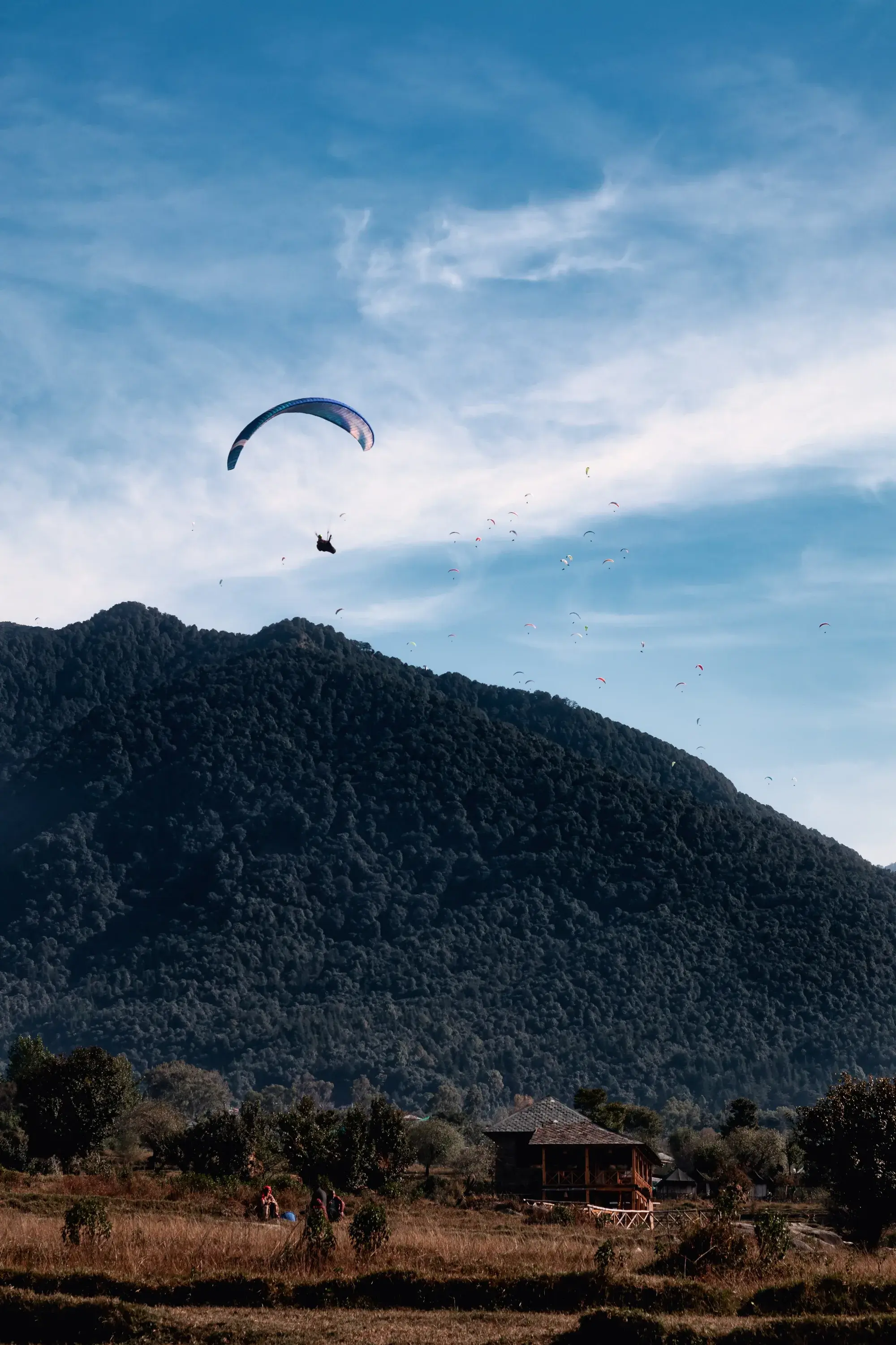 Wings stacked over the valley
